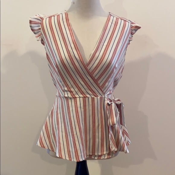 Monteau Tops - Monteau Los Angeles Striped Summer Blouse S